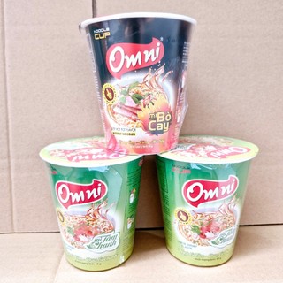 Mì Tôm Chanh/ Bò Cay  Omni CỐC  65g (Combo 3 cốc)