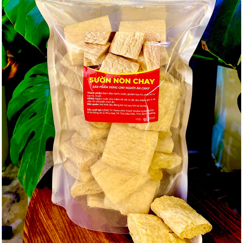 Sườn Non Chay Tâm Phát Gói (1KG)- Loại Dày Xốp, Ngâm Nhanh