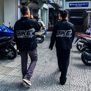 Jacket kaki "BIKE LIFE" thêu xù design by PT VIETNAM