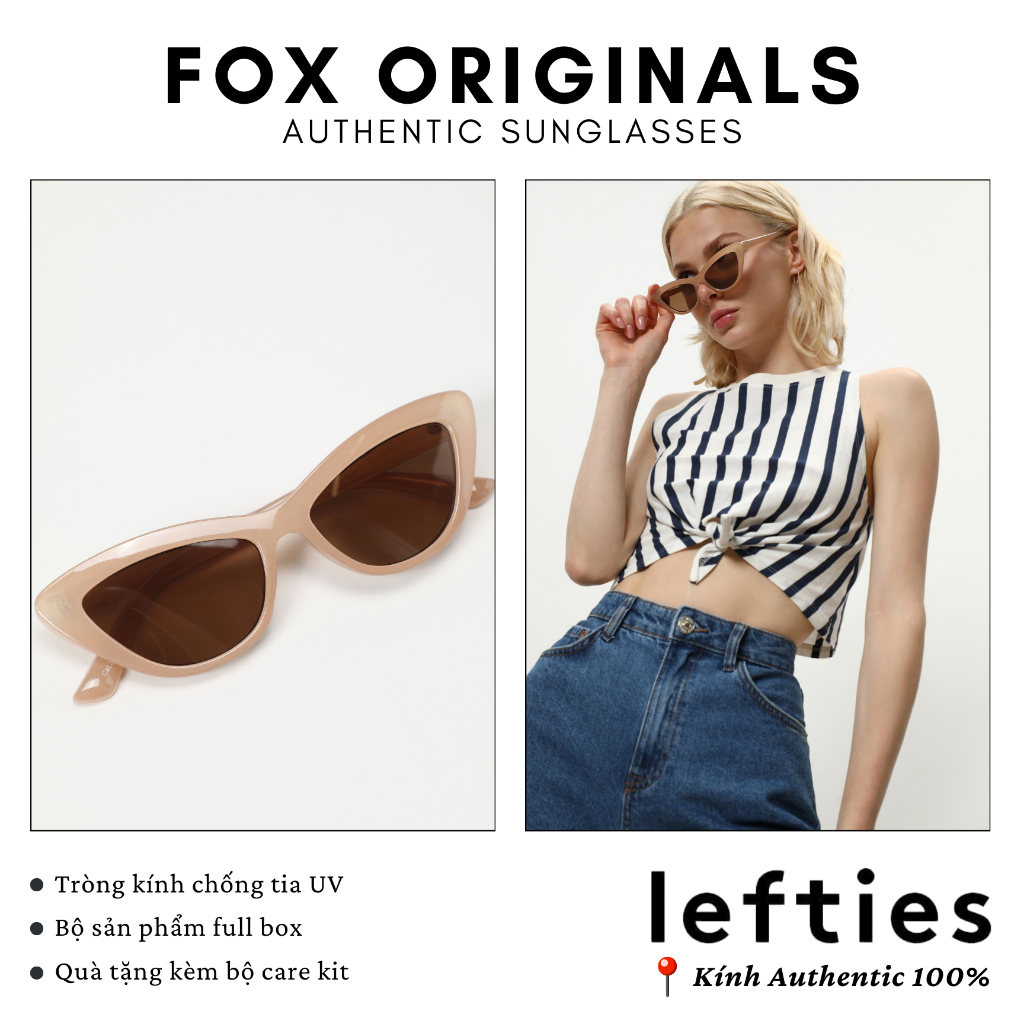 [𝐀𝐮𝐭𝐡𝐞𝐧𝐭𝐢𝐜] Kính Mát Nữ 𝐋𝐄𝐅𝐓𝐈𝐄𝐒 𝟑𝟏𝟒𝟒𝟓𝟎 Gọng Mắt Mèo Chống Tia UV Hàng Chính Hãng