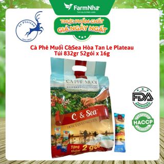 Cà Phê Muối hòa tan C & Sea Le Plateau Túi 832gr 52gói x 16g - Đậm Đà & Mặn Mà Vị Biển