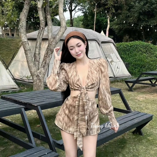 váy nữ sang chảnh tiểu thư, váy thiêt kế sang chảnh váy tơ phối buộc eo xinh xỉu T174