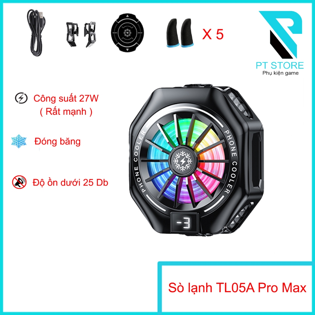 Quạt tản nhiệt TL05A Pro Max ( X156 ) - Công suất lên tới 27W - Làm lạnh cực nhanh - Thiết kế mới 20