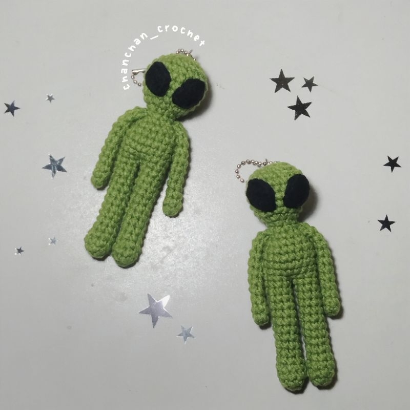 Móc khoá người ngoài hành tinh bằng len - Handmade by chanchan_crochet