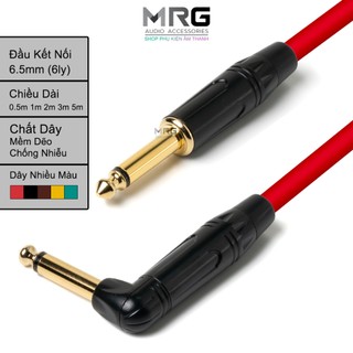  Dây Jack 6 Ly 1 Đầu Thẳng 1 Đầu Góc Vuông Cong Chữ L dài 0.5m-1m-2m-3m-5m dây line guitar. DJ-6 