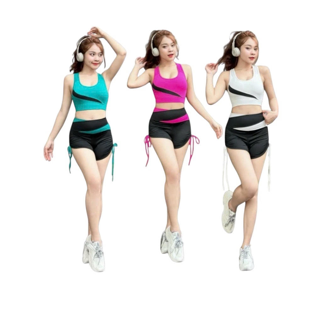 Bộ tập gym yoga aerobic nữ, bộ tập thể thao nữ, quần legging tập gym( HT-02 )