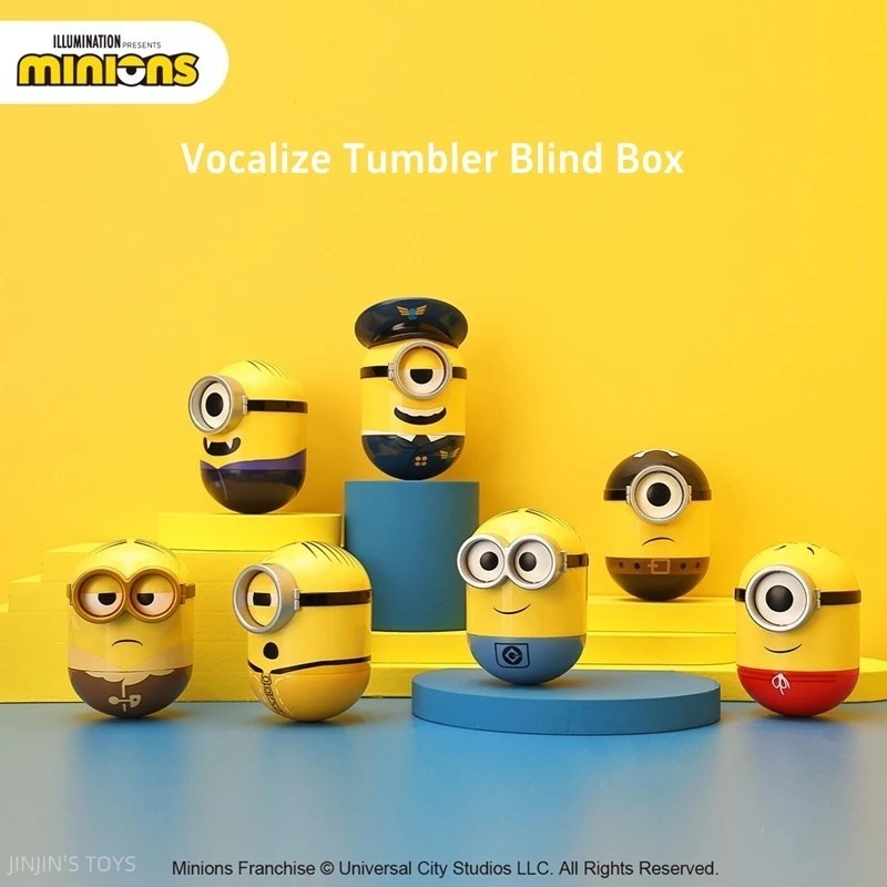 Đồ chơi Minion Vocalize Tumbler Blind Box Figure MINISO/ Hộp Blind Box Minion lật đật Chính Hãng