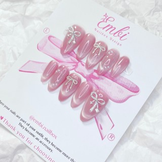  Nail Box Thiết kế Mắt mèo ánh trăng charm kim loại Hàn quốc Embi.nailbox E083 