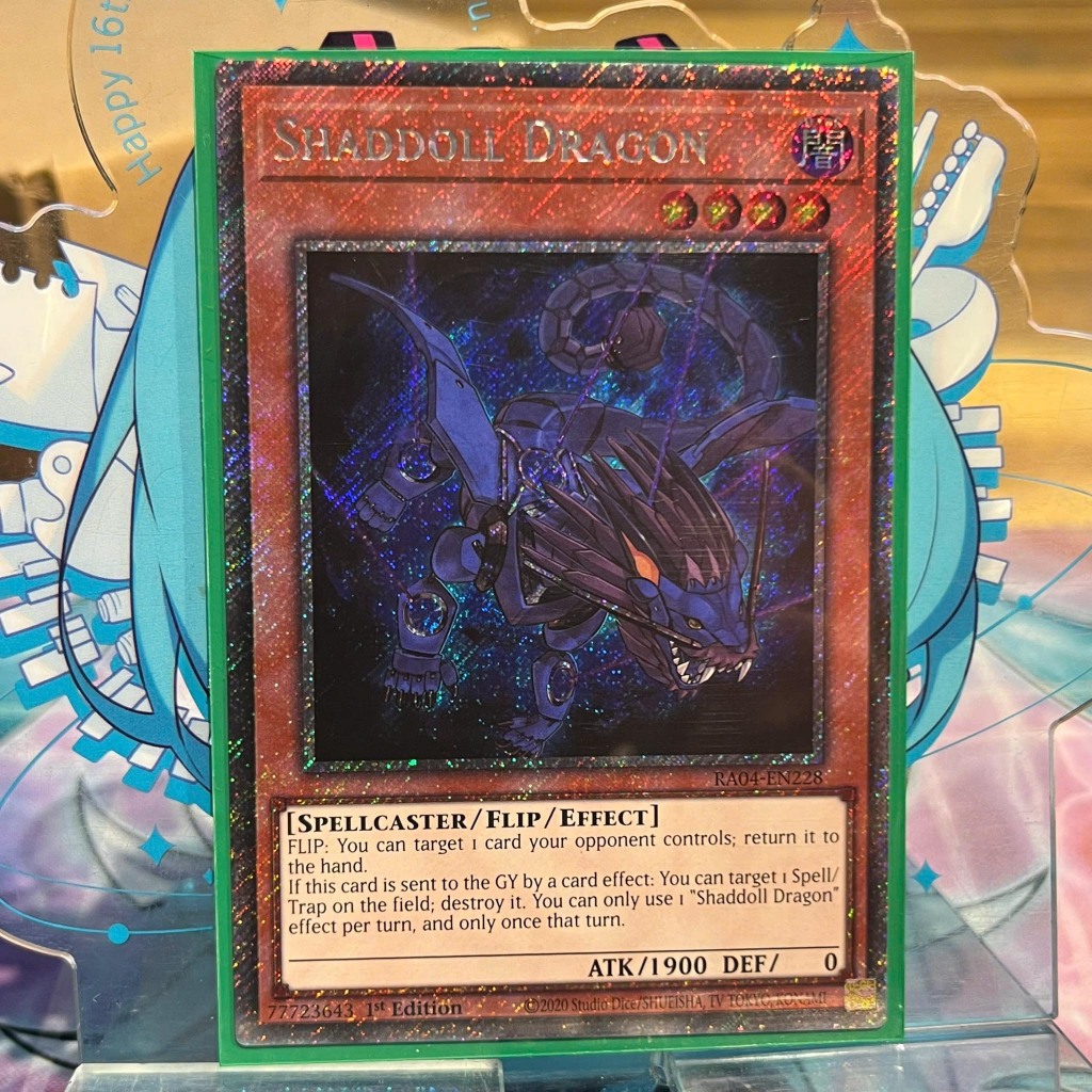 [ Bài Yugioh Chính Hãng ] Shaddoll Dragon - RA04-EN228 - Platinum Secret Rare 1st Edition
