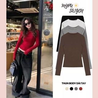 Áo Thun Dài Tay Siêu Co Giãn Chất Cotton Mịn Dày Dặn MYPU.SAIGON
