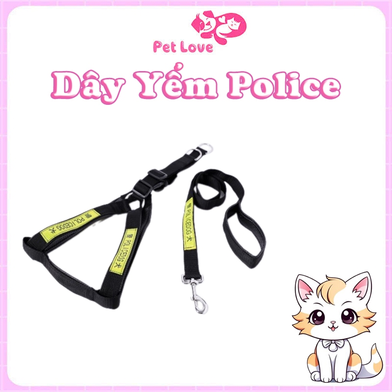 Dây dắt chó lớn POLICEDOG có phản quang