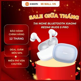 Tai Nghe Bluetooth Xiaomi Redmi Buds 5 Pro | Chất Âm HIFI Cao Cấp | Khử Tiếng Ồn | Pin 38h | Bảo Hành 12 Tháng