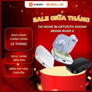 Tai Nghe Bluetooth Chống Ồn Xiaomi Redmi Buds 5  | Chống Ồn | Sạc Nhanh | Thời Lượng Pin 40H - Bảo Hành 12 Tháng