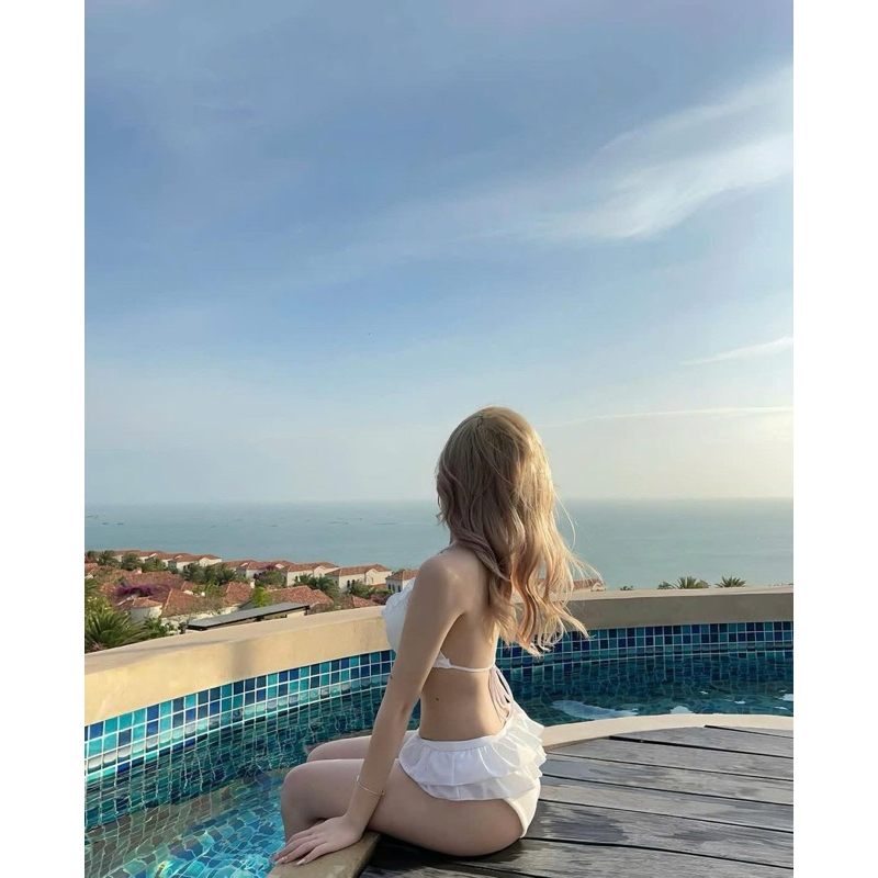 Bikini Tina set 2 món bánh bèo Quần và Áo Dễ thương | BigBuy360 - bigbuy360.vn