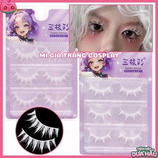  Hộp 3 Cặp Mi Giả Trên Dưới Mi Giả Trắng Cosplay Trang Điểm Makeup Anime Manga 