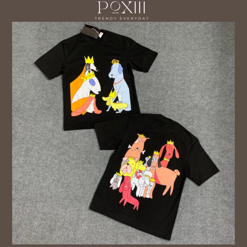 Áo Phông D và G In Tràn Hình Hai Mặt Cổ Ba Phân Form Chuẩn - Áo Phông Nam Nữ Vải Cotton Thoáng Mát