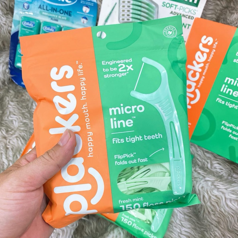 TĂM CHỈ NHA KHOA PLACKERS MICRO LINE - MẪU MỚI -BILL MỸ (TÁCH LẺ 150 cây)