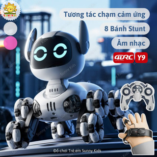 Chó Robot 4DRC Y9 – Điều Khiển Cử Chỉ, Tương Tác Cảm Ứng, Mắt Led Biểu Cảm, Đồ Chơi Robot Thông Minh Cho Bé – Sunny Kids