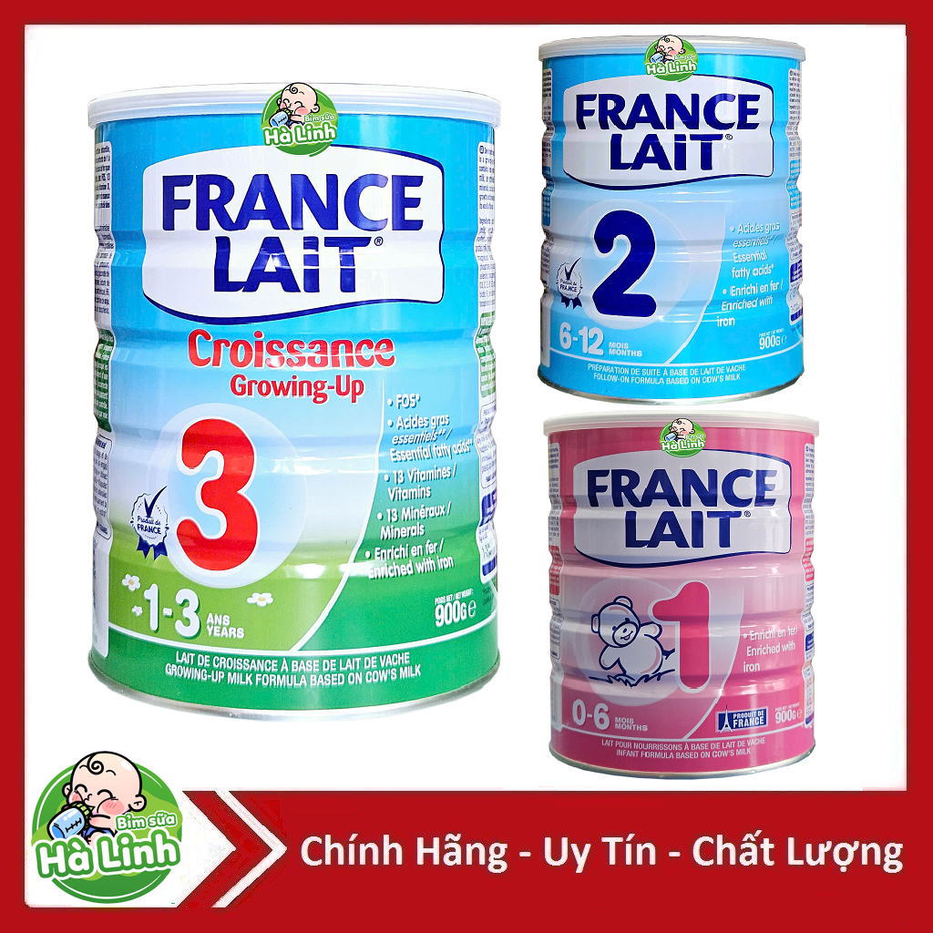 Sữa France Lait 900g đủ số 1, 2, 3 ( Date 2027 )