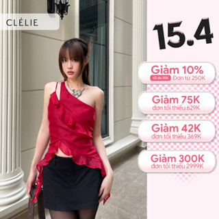 Áo croptop 2 dây chéo vai tua rua | LUCIE TOP - CLÉLIE