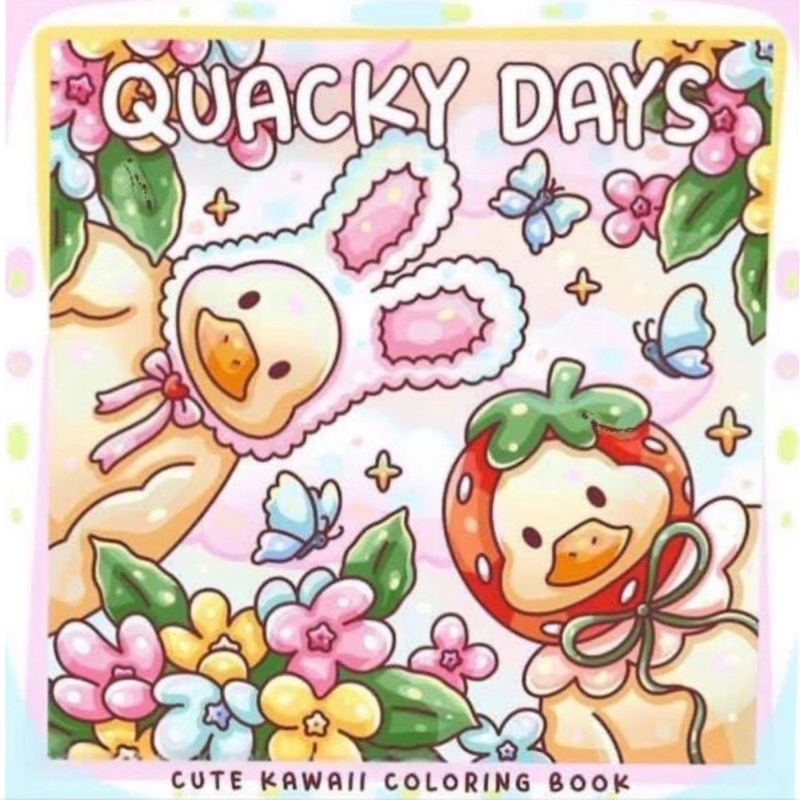 (33 tranh giấy 180gsm) Bộ tranh tô màu chú vịt “QUACKY DAYS”
