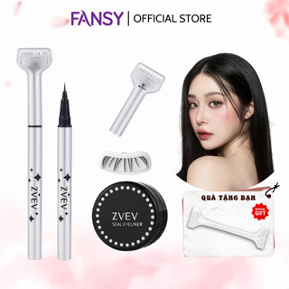 Bút Kẻ Mắt Kèm Dấu In Mi Dưới COMBO 2IN1 Không Nhòe Tiện Lợi Set Kèm Mực Không Làm Nhòe Mi Dưới