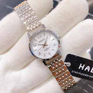 Đồng hồ nữ Halei 484m dây bạc mặt số thanh lịch chống nước tuyệt đối