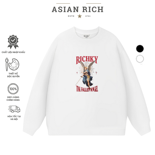 Áo Sweater Asian Rich Premium Nỉ Thiên Thần Fallen Angel