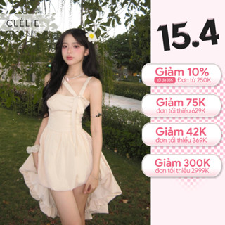 Đầm cúp ngực thắt nơ tùng bí đuôi tôm | DONA DRESS - CLÉLIE