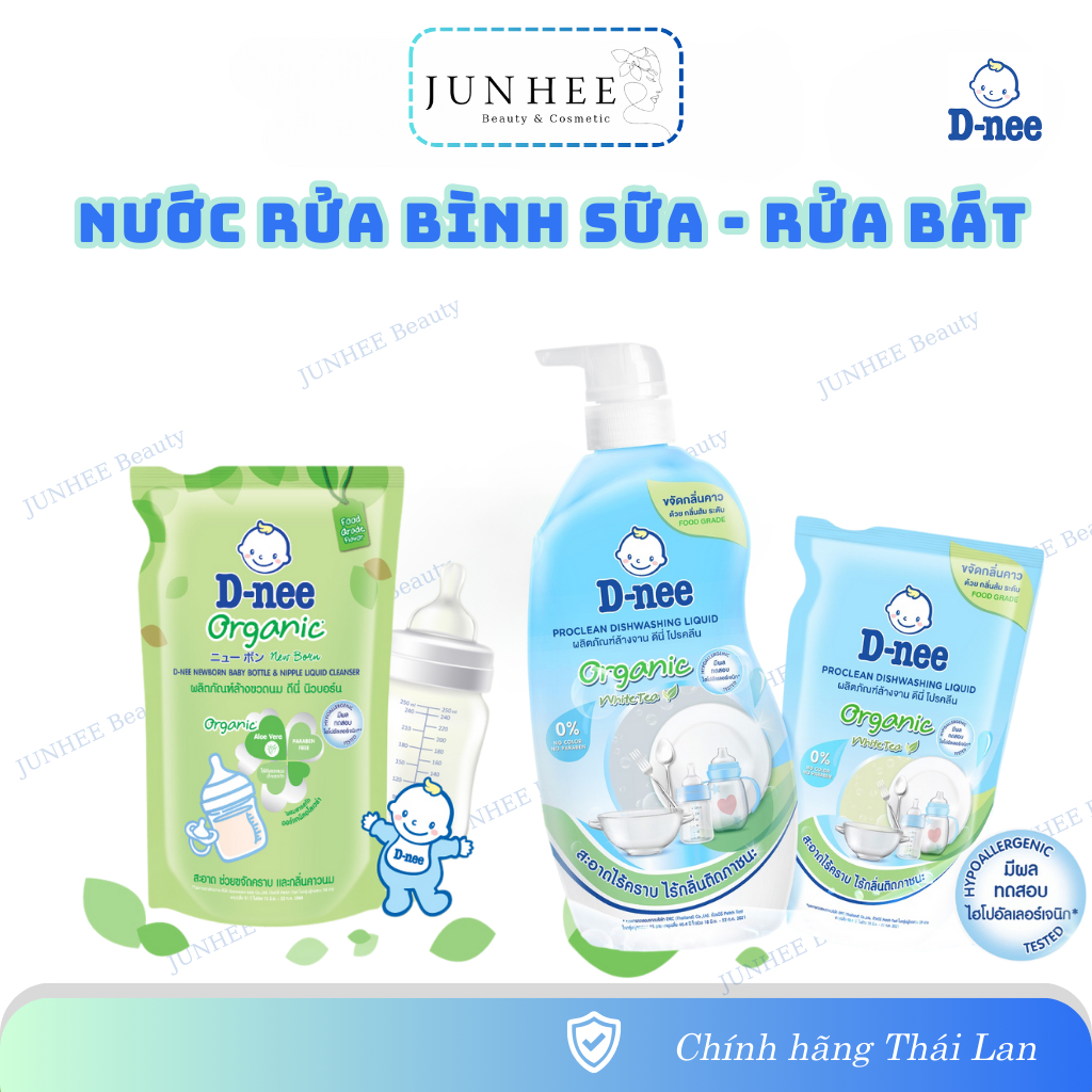 [ JUNHEE AUTH ] Nước rửa bình sữa Dnee chính hãng Thái Lan