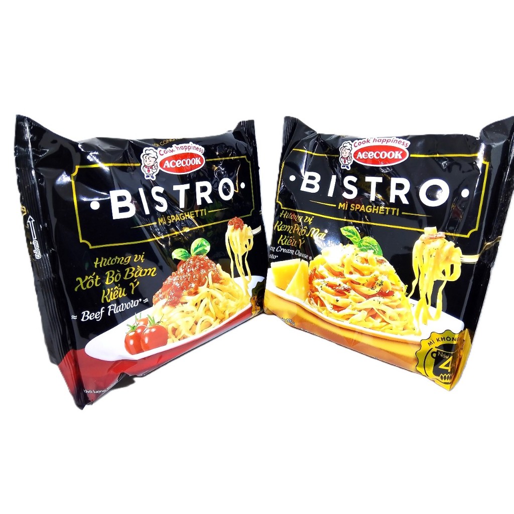 Mì trộn spaghetti Bistro xốt kem phomai, bò bằm kiểu Ý acecook