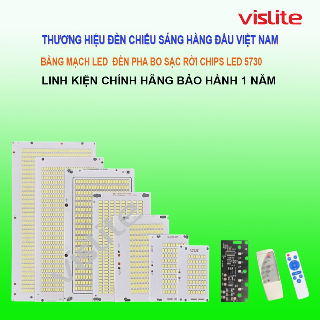 Mạch LED đèn năng lượng mặt trời Vislite dùng cho đèn pha, bo mạch sạc rời 40w, 60w, 100w, 200w, 300
