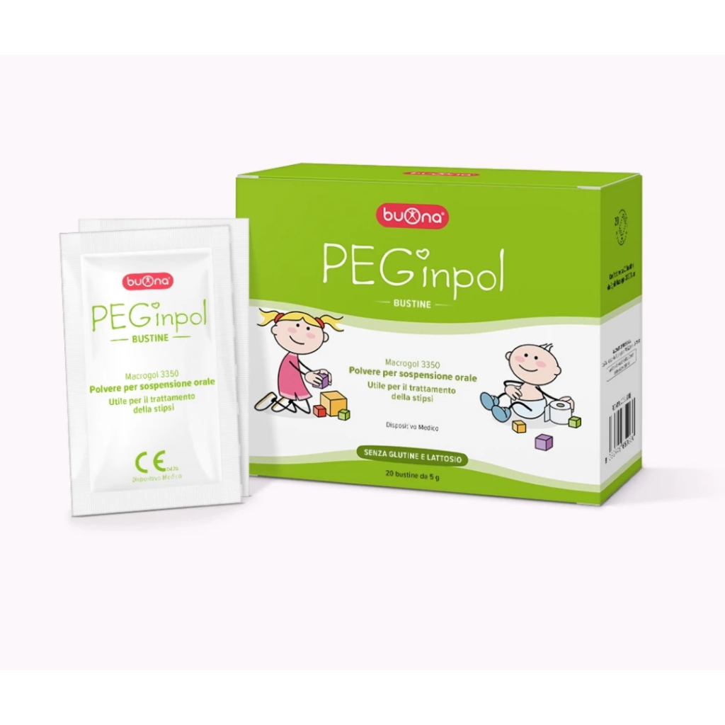 Buona Peginpol Macrogol 3350 - Hỗ Trợ Táo Bón Cấp Và Mãn Tính Cho Trẻ Em - Hộp 20 Gói 5g