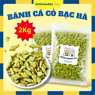   Sỉ  2Kg Bánh cá catnip cho mèo mix cá ngừ Bánh thưởng catnip giúp tiêu búi lông giảm hôi miệng 