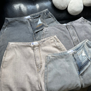 KAYLIN DEROSE JEANS - Quần Jeans Xuông Rộng Không Lưng Trơn Đơn Giản Jeans Dày Mềm (3 SIZE)