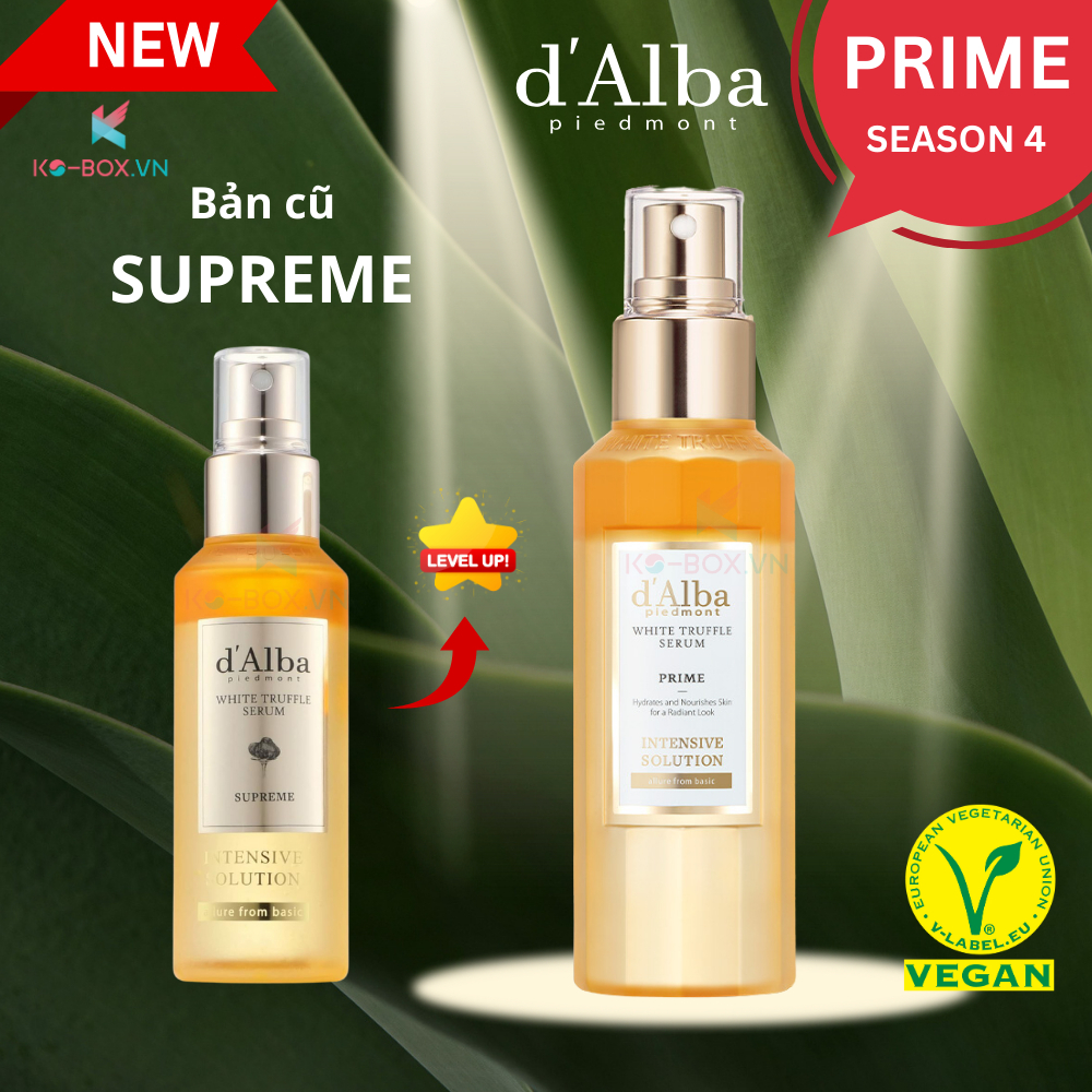 Xịt khoáng serum White Truffle Prime D'alba chính hãng Hàn Quốc Season 4 | DALBA intensive solution