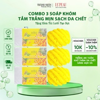 [Mua 1 Tặng 2] Soap tắm trắng, kích trắng, tẩy da chết Bubble Soap, xà bông tắm trắng da body, 65gr - LE'PEAU