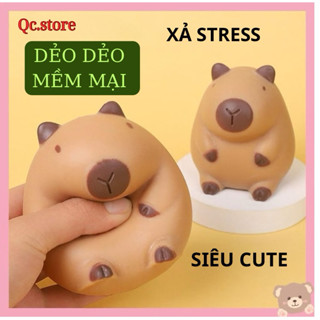[ Hoả tốc ] Combo 3 mẫu Squishy mochi capybara chuột lang nước bóp mềm giảm stress