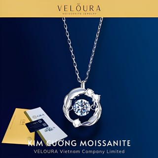 Dây Chuyền Nữ Kim Cương Moissanite 0,5 Carat - Chính Hãng VELOURA - Dáng Lông Vũ | GRA VJDC022