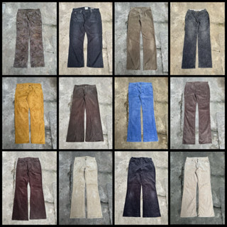 [2hand](13/4) Quần nhung tăm xuông, loe, cạp cao, cạp trễ Y2k