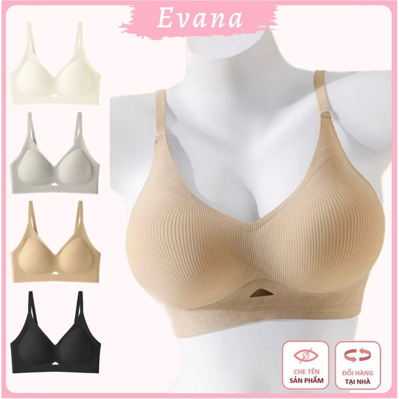 [Sẵn Đủ Màu][EVA168] Áo Lót Nữ Nâng Vòng 1 Chất Su Mát, Mút 3-4cm Giọt Nước Gom Quả Chống Xệ, Hạn Ch