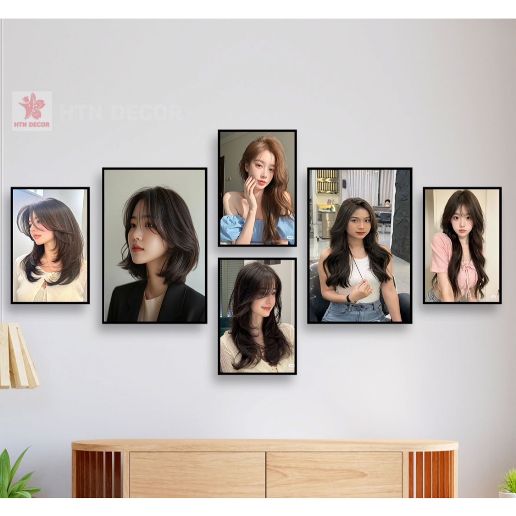 BỘ 6 TRANH SALON TÓC NỮ SIÊU ĐẸP - Tranh Đẹp Cho Hair Salon, Decor Tiệm Tóc Nữ Cực Đẹp, Bắt Trend