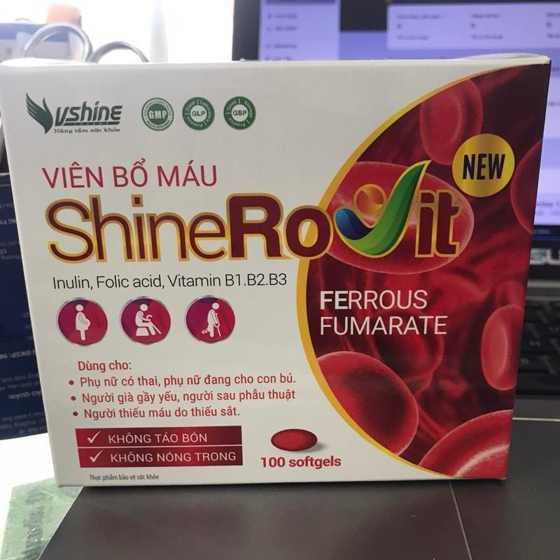 viên bổ máu shine rovit vshine(hộp 100 viên)