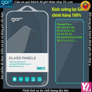  Kính Cường Lực Hãng Gor Xiaomi K90  K80... Mi 17  17Pro  17 Promax 15 14 13 12  Poco F7 X7 M7 Không Viền Đen 9H Vát 2.5D 
