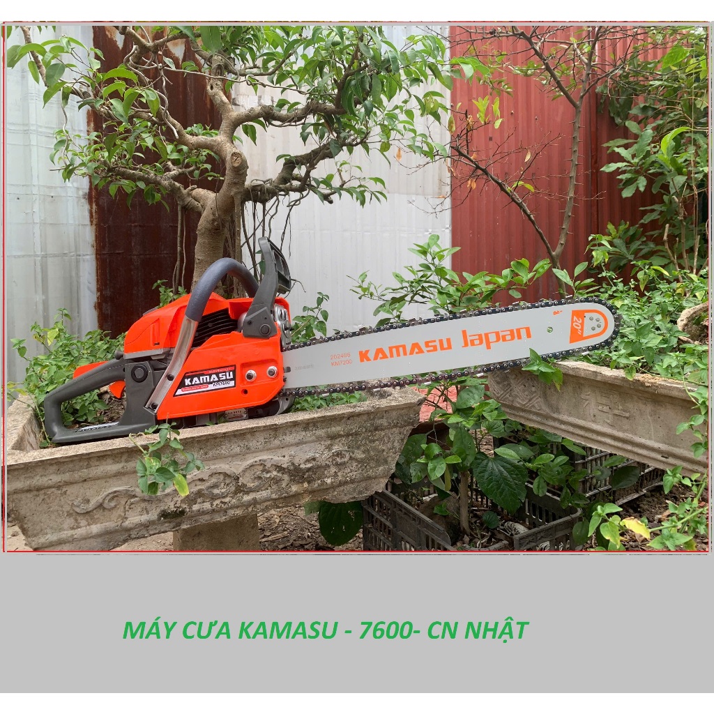 Máy cưa xích chạy xăng 2 thì | KAMASSU-KM 7600  |Hàng Chính Hãng Sản xuất theo công nghệ Nhật Bản 