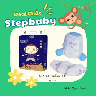  1 BỊCH STEPBABY 💞 SET 30 MIẾNG BỈM 💞 Tã Bỉm Quần Dán Step baby tiết kiệm 💞Đủ size💞 bỉm khỉ takizumi 