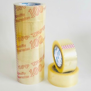 Sku187 - 1 cây băng keo trong dán thùng, đóng hàng hóa. 45cm x 100yard dai và chắc