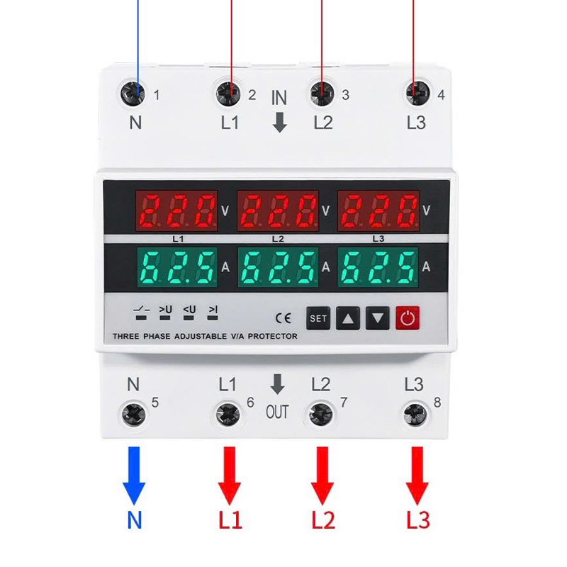 CB chống mất pha,bảo vệ quá áp thấp áp cho điện 3 pha