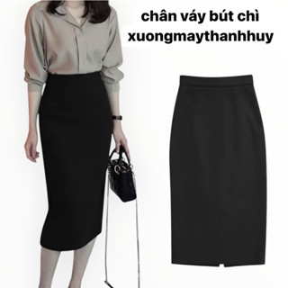 Chân váy công sở vải UMI hàn quốc co giãn thoải mái ,Chân Váy Dáng Ôm Bút chì co dãn