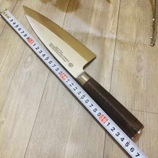 DAO DEBA NHẬT BẢN CAO CẤP SIZE TO, DÀI 35CM, CÁN GỖ, DAO THÁI LỌC THỊT CÁ